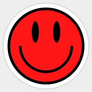 Smiley Face in Red Sticker